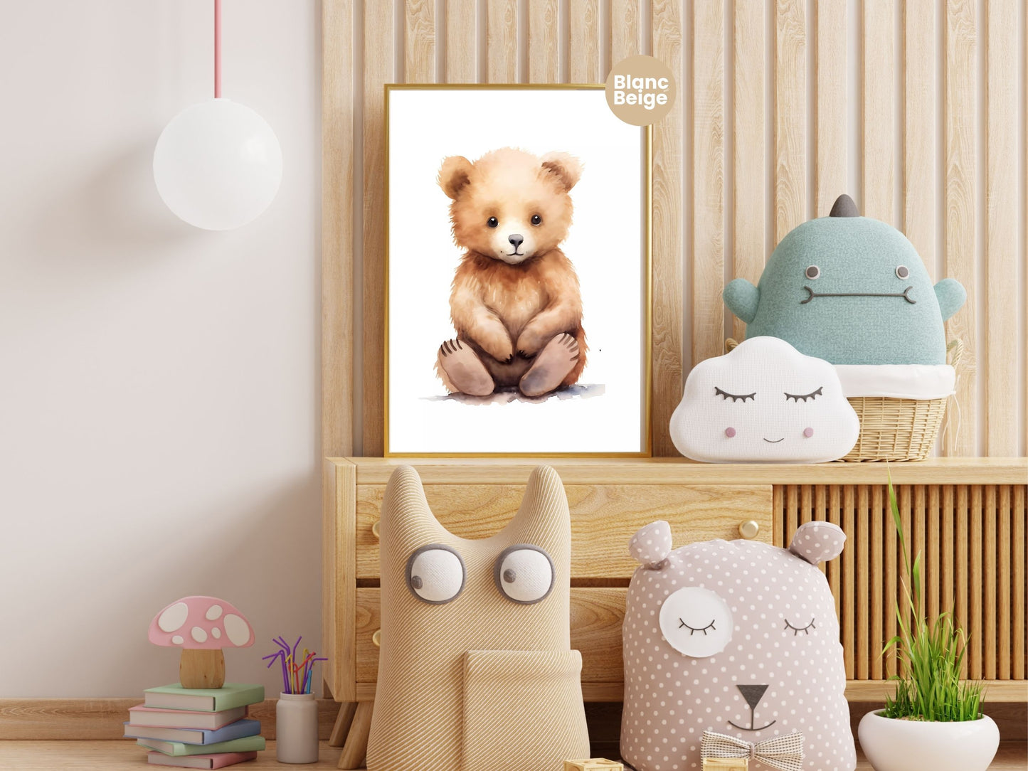 Baby Bear Watercolor: Woodland Animal Art Collection