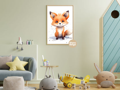 Baby Fox Watercolor: Woodland Animal Art Collection