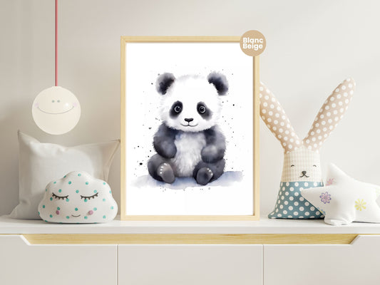 Baby Panda Watercolor: Rainforest Animal Art Collection
