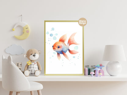 Fish Watercolor: Marine Animal Art Collection